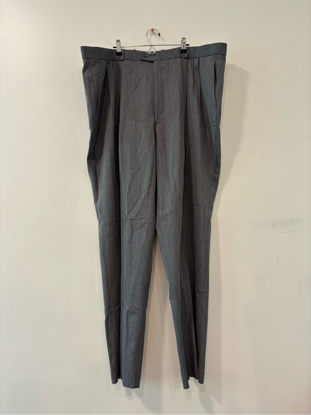 VTG Greg Peters Dress Pants Mens 48x36 Gray Wool Pleated Straight Unhemmed NWT